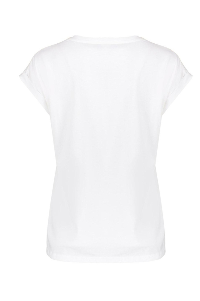 BASIC T SHIRT PARADIS 52117 41 Off-white/Black/Gold
